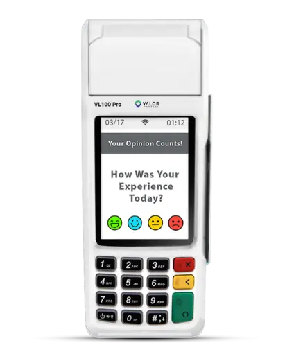 Valor VL100 Pro countertop POS system.