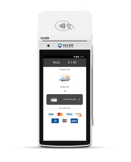 Valor VL550 mobile POS device.