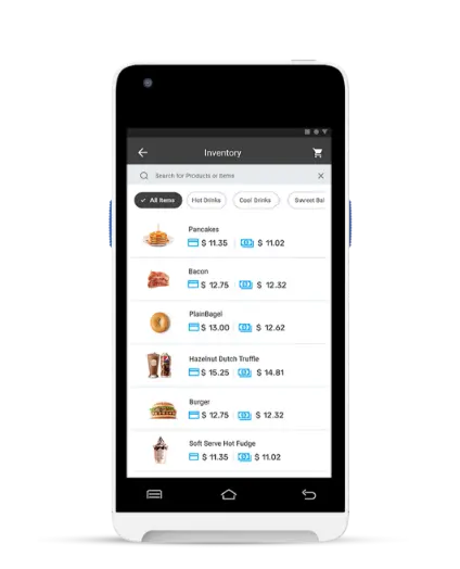 Valor VP550E self-service ordering kiosk.