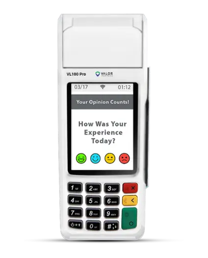 Valor VL100 Pro countertop POS system.