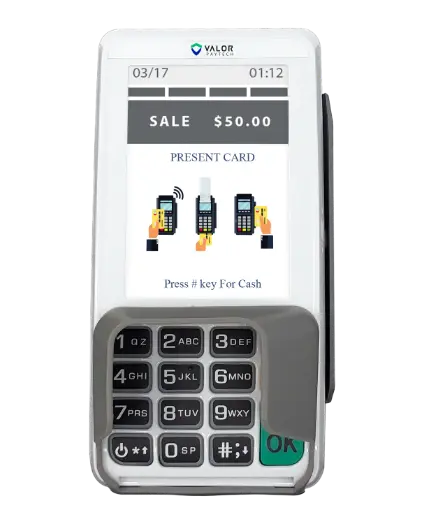 Valor VL300 self-service ordering kiosk.