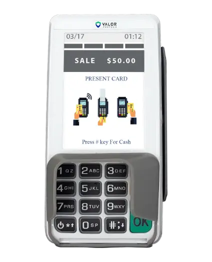 Valor VL300 self-service ordering kiosk.