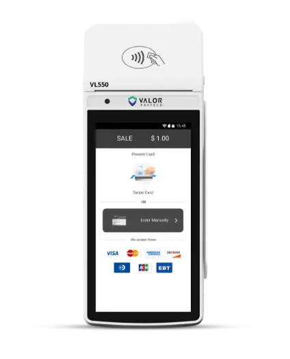Valor VL550 mobile POS device.