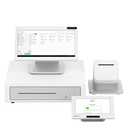 Clover Station Duo front view showing dual screens.